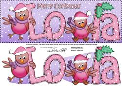 Xmas Large Dl Lola Quick Card N 3D Decoupage