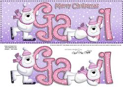 Xmas Large Dl Gail Quick Card N 3D Decoupage