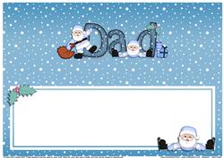 Xmas Dad with Santa Matching Large Dl Insert