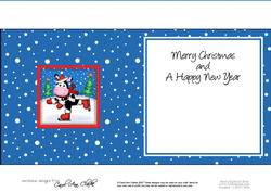 Xmas Skating Milly Moo Cow Matching Insert Square Landscape