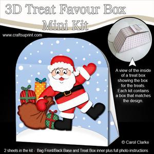 3D Xmas Santa's Sack Treat or Favour Box Mini Kit