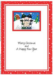 A5 Xmas Singing Snowmen Matching Insert