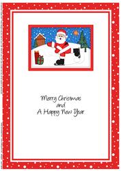 A5 Xmas Skating Santa Matching Insert