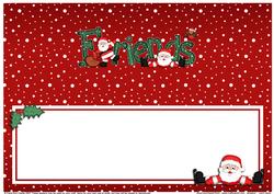 Xmas Friends with Santa Matching Large Dl Insert