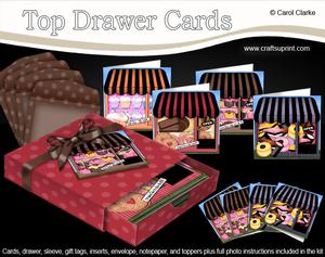 3D Top Drawer Sweet Treats Shops Notelet Cards Bumper Kit