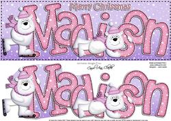 Xmas Large Dl Madison Quick Card N 3D Decoupage