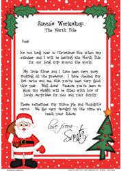 Christmas Santa's Sack A4 Child's Letter from Santa