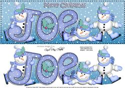 Xmas Large Dl Joe Quick Card N 3D Decoupage