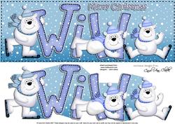 Xmas Large Dl Will Quick Card N 3D Decoupage