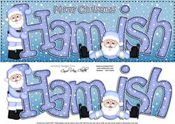 Xmas Large Dl Hamish Quick Card N 3D Decoupage