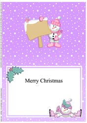 Xmas Snowman's Sign Been Good Matching A5 Insert
