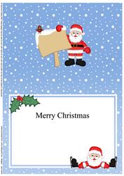 Xmas Santa's Sign Been Good Matching A5 Insert