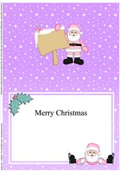 Xmas Santa's Sign Been Good Matching A5 Insert