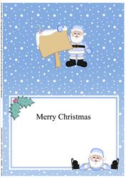 Xmas Santa's Sign Been Good Matching A5 Insert