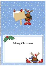 Xmas Rudolph's Sign Matching A5 Insert