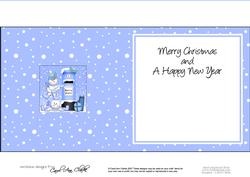 Xmas Snowmen N Postbox Matching Insert Square Landscape