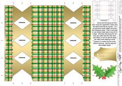 Tartan Cracker Shaped Treat or Favour Box