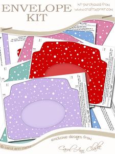 C5 Xmas Falling Snow Envelope Kit