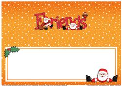 Xmas Friends with Santa Matching Large Dl Insert