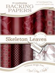 Skeleton Leaves Backing Papers in Cinnamon