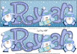 Xmas Large Dl Ryan Quick Card with Santa N 3D Decoupage