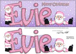 Xmas Large Dl Evie Quick Card with Santa N 3D Decoupage