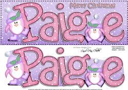 Xmas Large Dl Paige Quick Card with Santa N 3D Decoupage