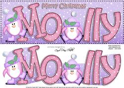 Xmas Large Dl Molly Quick Card N 3D Decoupage