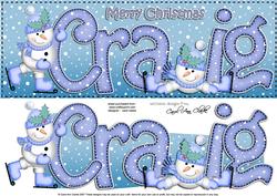 Xmas Large Dl Craig Quick Card N 3D Decoupage