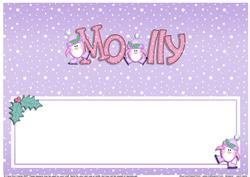 Xmas Molly Matching Large Dl Insert