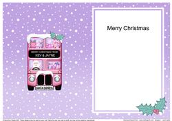 Xmas Santa Express A5 Kev & Jayne Matching A5 Insert