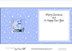 Xmas Polar Bears N Postbox Matching Insert Square Landscape
