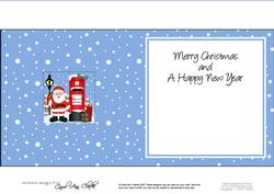 Xmas Santa N Postbox Matching Insert Square Landscape