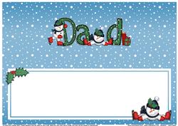 Xmas Dad with Snowmen Matching Large Dl Insert