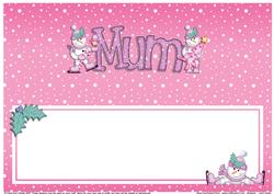 Xmas Mum with Snowmen Matching Large Dl Insert