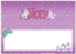 Xmas Mom with Polar Bears Matching Large Dl Insert