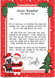Christmas Santa & Scottie Dog A4 Child's Letter from Santa