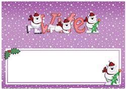 Xmas Wife with Polar Bears Matching Large Dl Insert