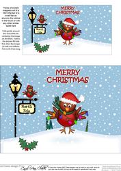 Christmas Robin's Xmas Lights Chocolate Wrapper