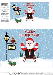 Christmas Sledging Santa Chocolate Wrapper