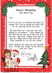 Christmas Santa & Gigi Horse A4 Child's Letter from Santa