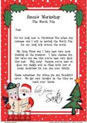 Christmas Santa & Gigi Horse A4 Child's Letter from Santa