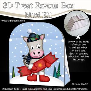 3D Xmas Gigi Horse's Cracker Treat or Favour Box Mini Kit