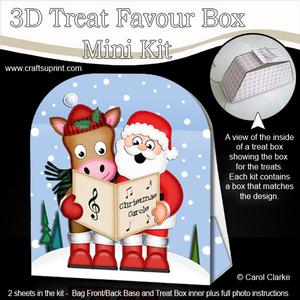 3D Xmas Singing Gigi Horse & Santa or Favour Box Mini Kit