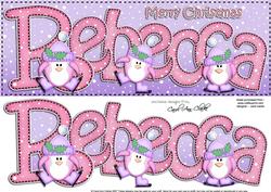 Large Dl Xmas Rebecca Quick Card 3D Decoupage