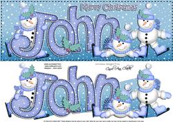 Large Dl Xmas John Quick Card 3D Decoupage