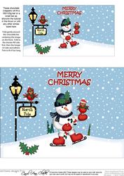 Christmas Skating Snowman Chocolate Wrapper