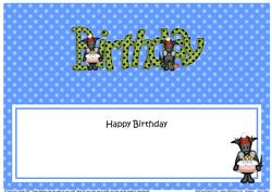 Scottie Dog Birthday Matching Large Dl Insert