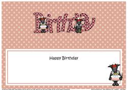 Scottie Dog Birthday Matching Large Dl Insert