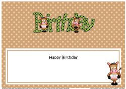 Gigi Horse Birthday Matching Large Dl Insert